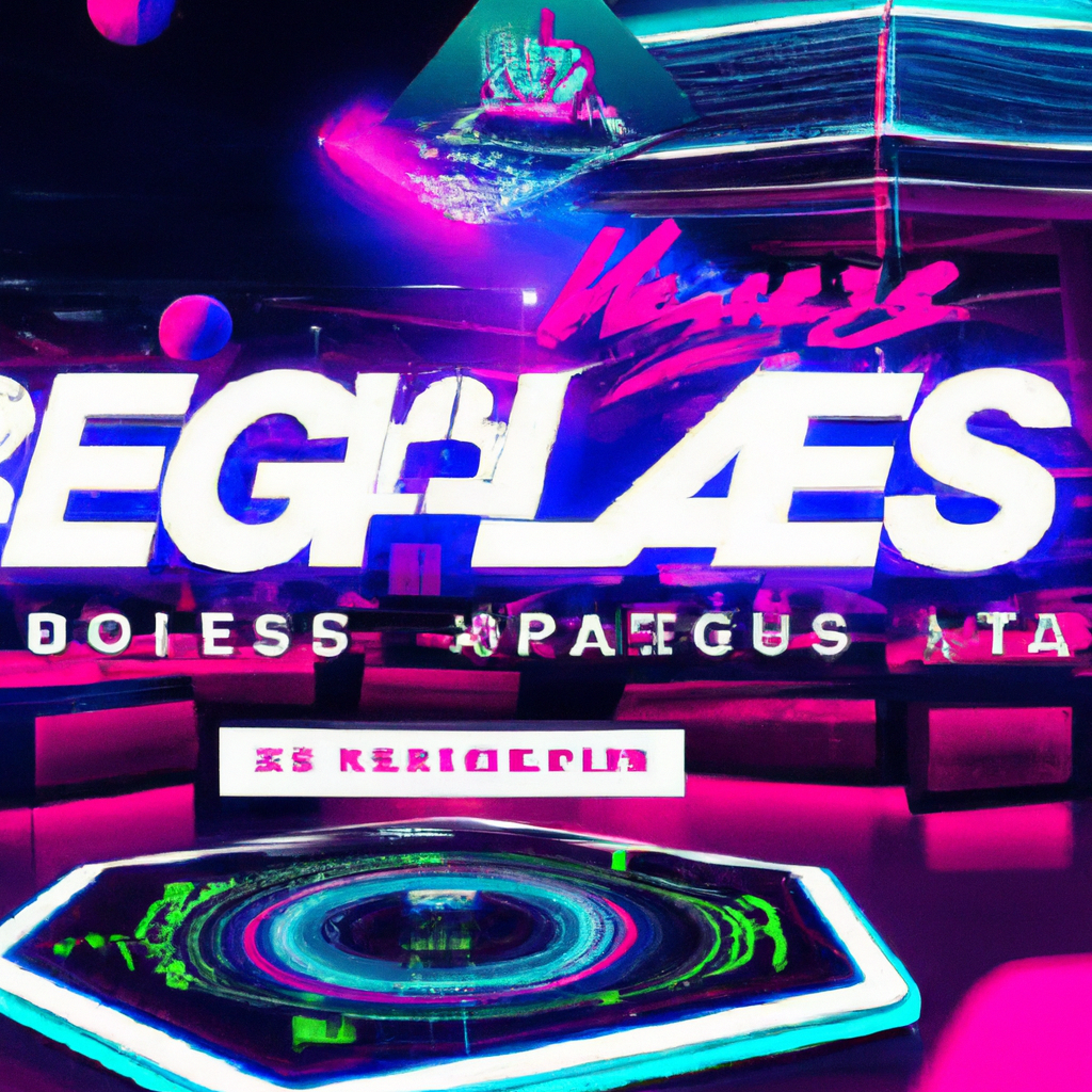 ArcadeFlux neon arcade scene with players and HUD overlays